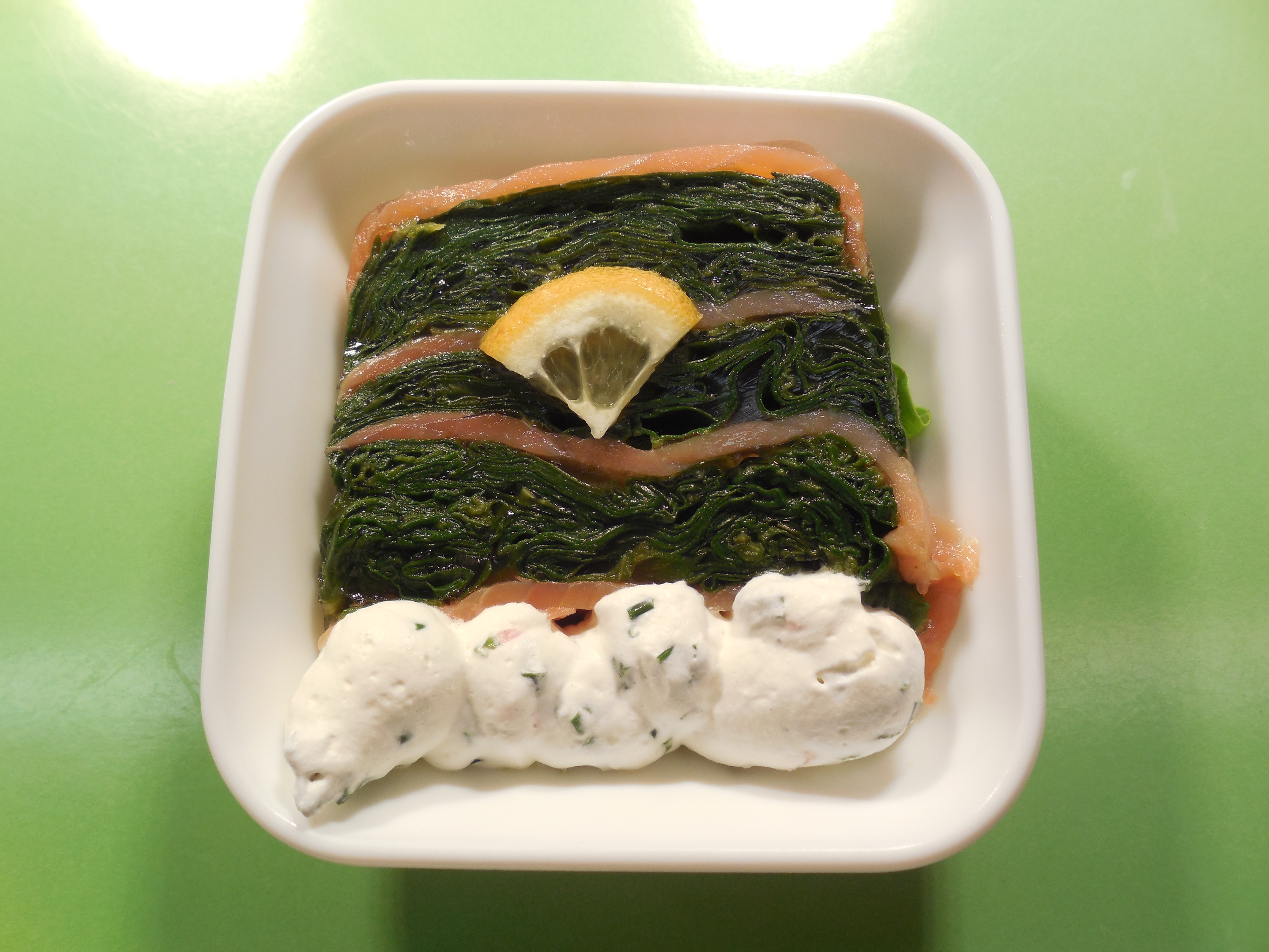 Terrine d'épinard bio et saumon fumé Terrine d'épinard bio et saumon fumé