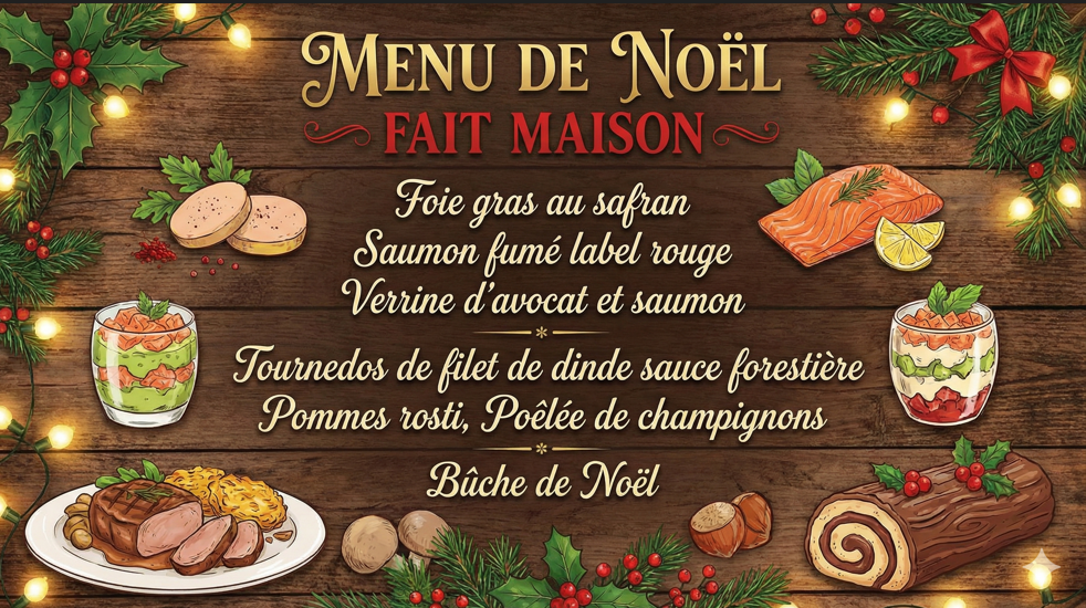 Menu du 15 au 19 décembre 2025