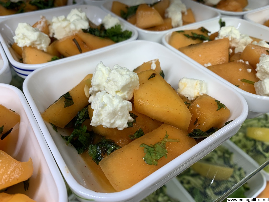 Salade de melon à la grecque Salade de melon à la grecque