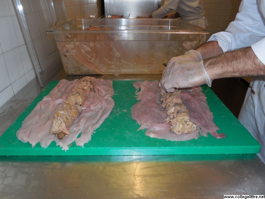 Garnir les escalopes Garnir les escalopes